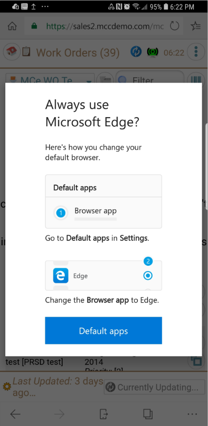 Microsoft Edge Default Browser Prompt